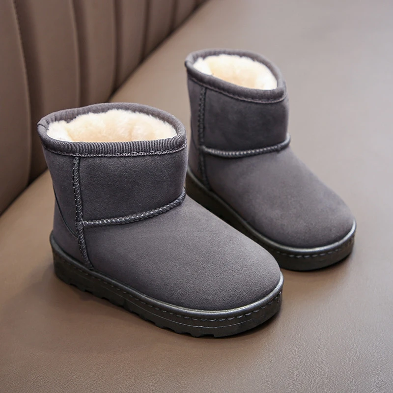 

Fashion Plush Warm Winter Boots Baby Toddler Children Snow Boots Shoes For Boys Girls Winter Shoes Non-Slip Kids Ankle Boots