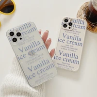 silicone transparent korea ins letters phone case for iphone 12 pro mini 11 pro max x xr xs max 7 8 plus soft tpu clear cover