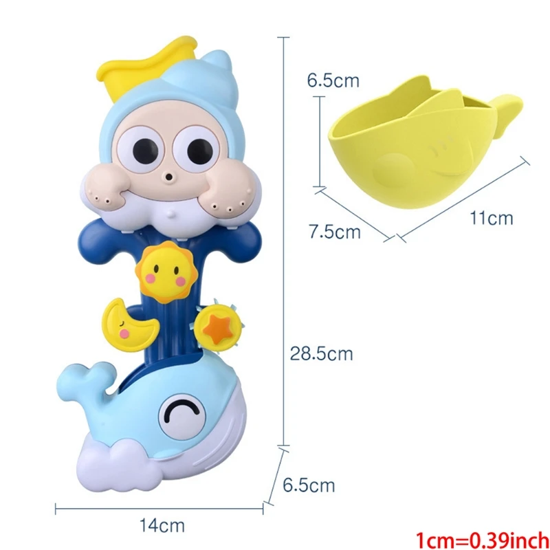 

Toddler Bath Toys Googly Eyes Water Spinner Steady Stream Spray Water Flow Fountain Water Scoop Widgets Squirters Sprink