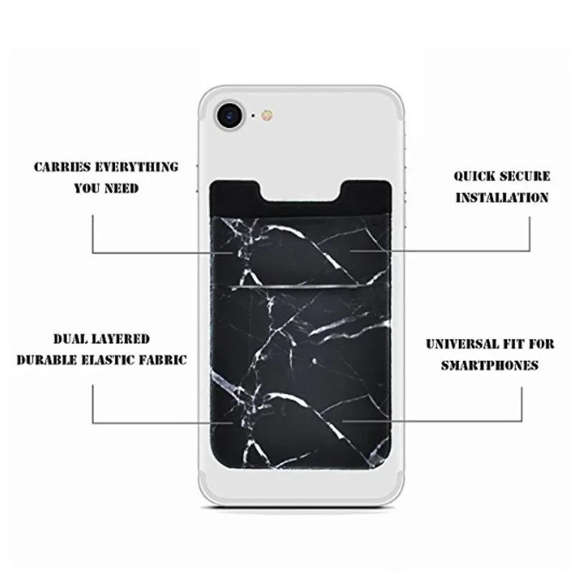 

1PCS Adhesive Sticker Phone Back Cover Credit Card Holder Bag Case Pouch For Cell Phone Women Men ID Bus Card Key Wallet Purse