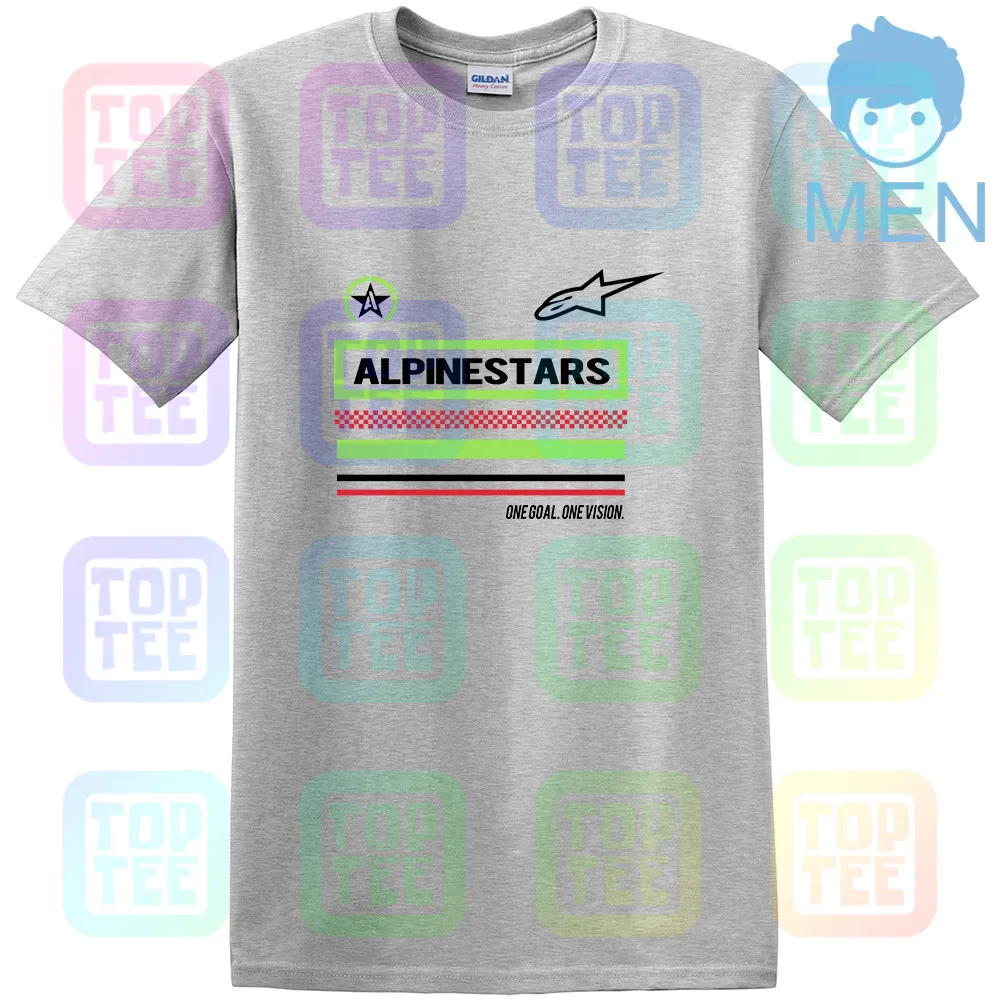 MEN-GRAY Черная футболка Alpine Star - Цвет: MEN-GRAY