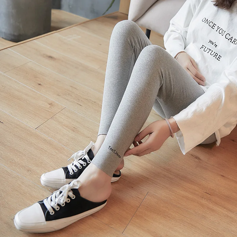 H36 большой размер Леггинсы для беременных Осенние теплые белые качественная