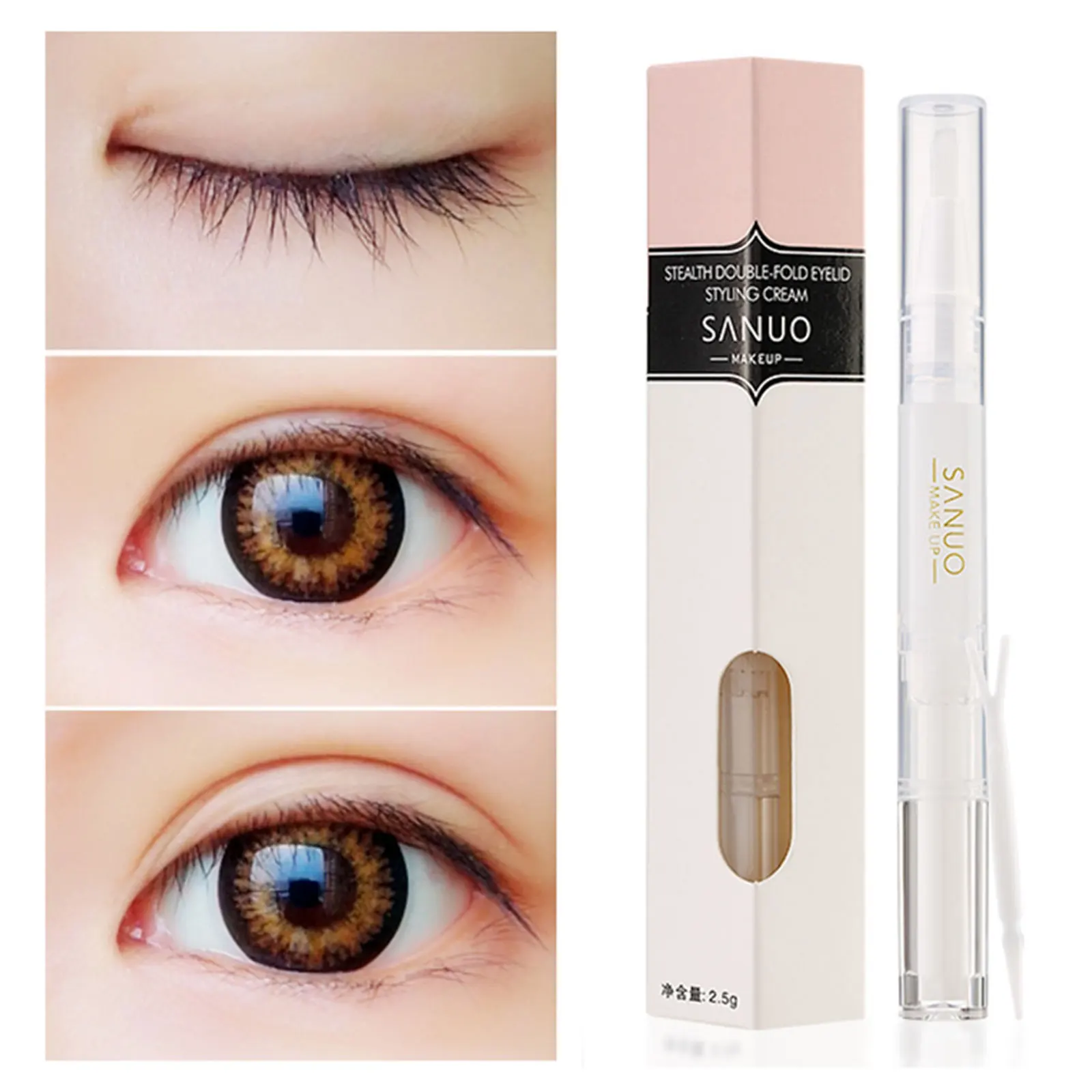 

2021 невидимый клей для двойных век, профессиональные прозрачные веки для больших глаз, Супер растягивающийся клей для подтяжки глаз, Стайлин...