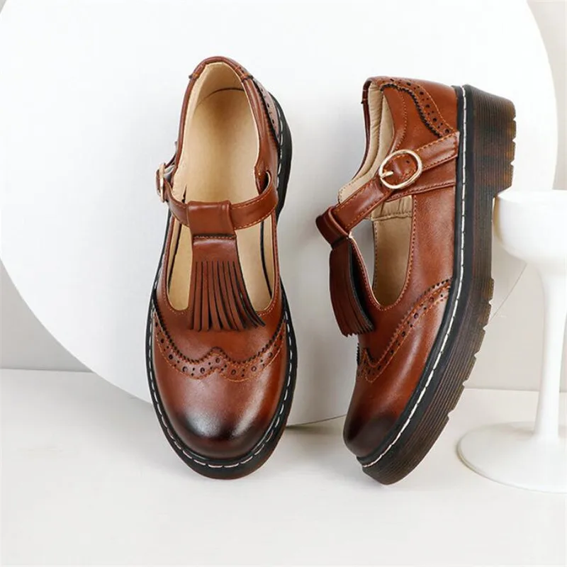 Черный + коричневый цвета удобные туфли на низком каблуке Женские туфли-оксфорды