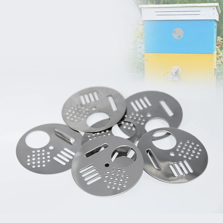 

3Pcs Beehives Bee Hive Box Door Cage Round Hive Hole Entrance Disc Nest Door Vent Equipment Beekeeping Tools Supplies