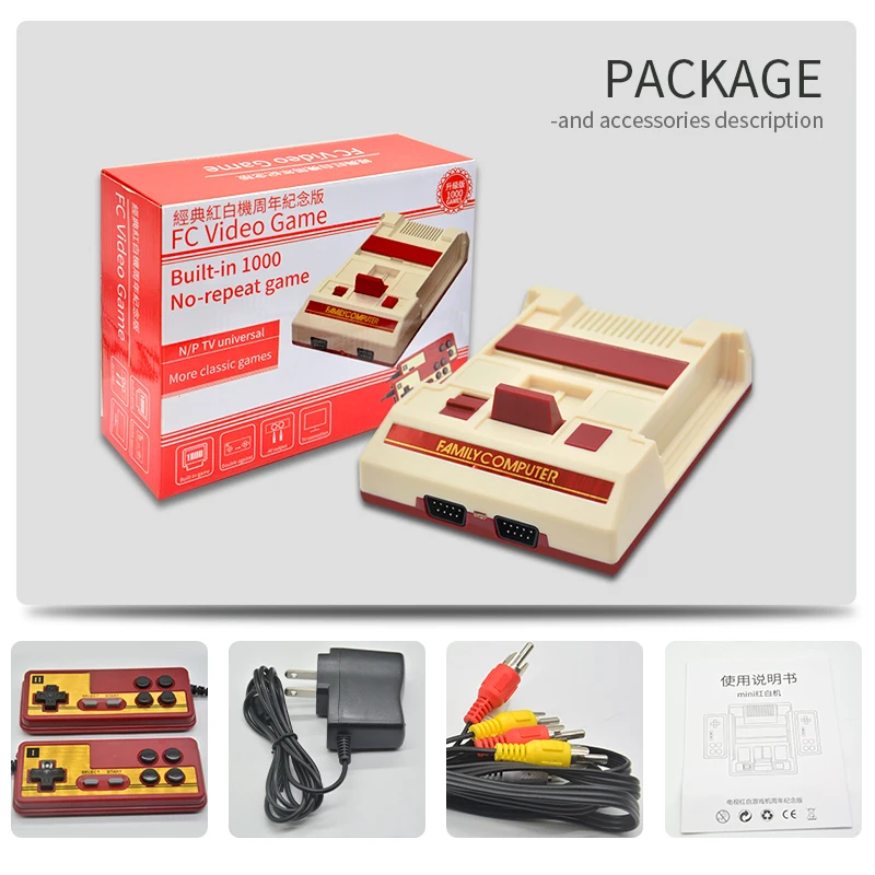 Игровая мини-консоль 8 бит 632 классических игр