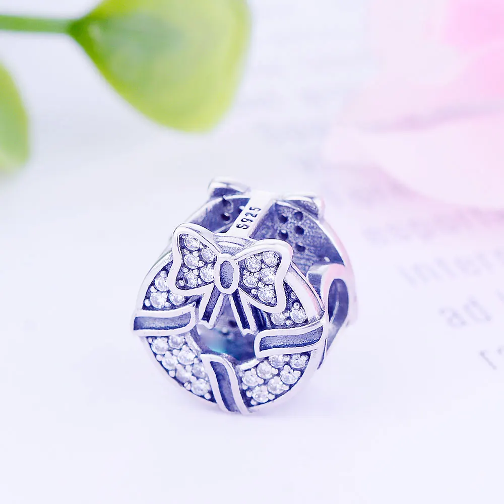 2020 Autumn Collection 925 Sterling Silver Bow knot Charm Beads Fits Original pan Charms Bracelet Jewelry Accessory | Украшения и
