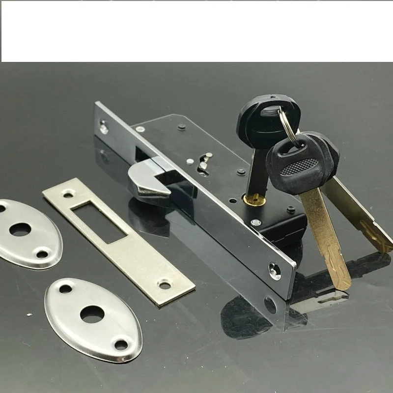 Врезной замок для ворот с крючком корпус замка из сплава стеклянной двери в рамке