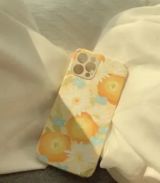 

Iphone Case Summer Oil Painting Flowers for Iphone12 Apple 11Pro Max Mobile Phone Case Full Package X Small Fresh 8P Sets 7 8 Se