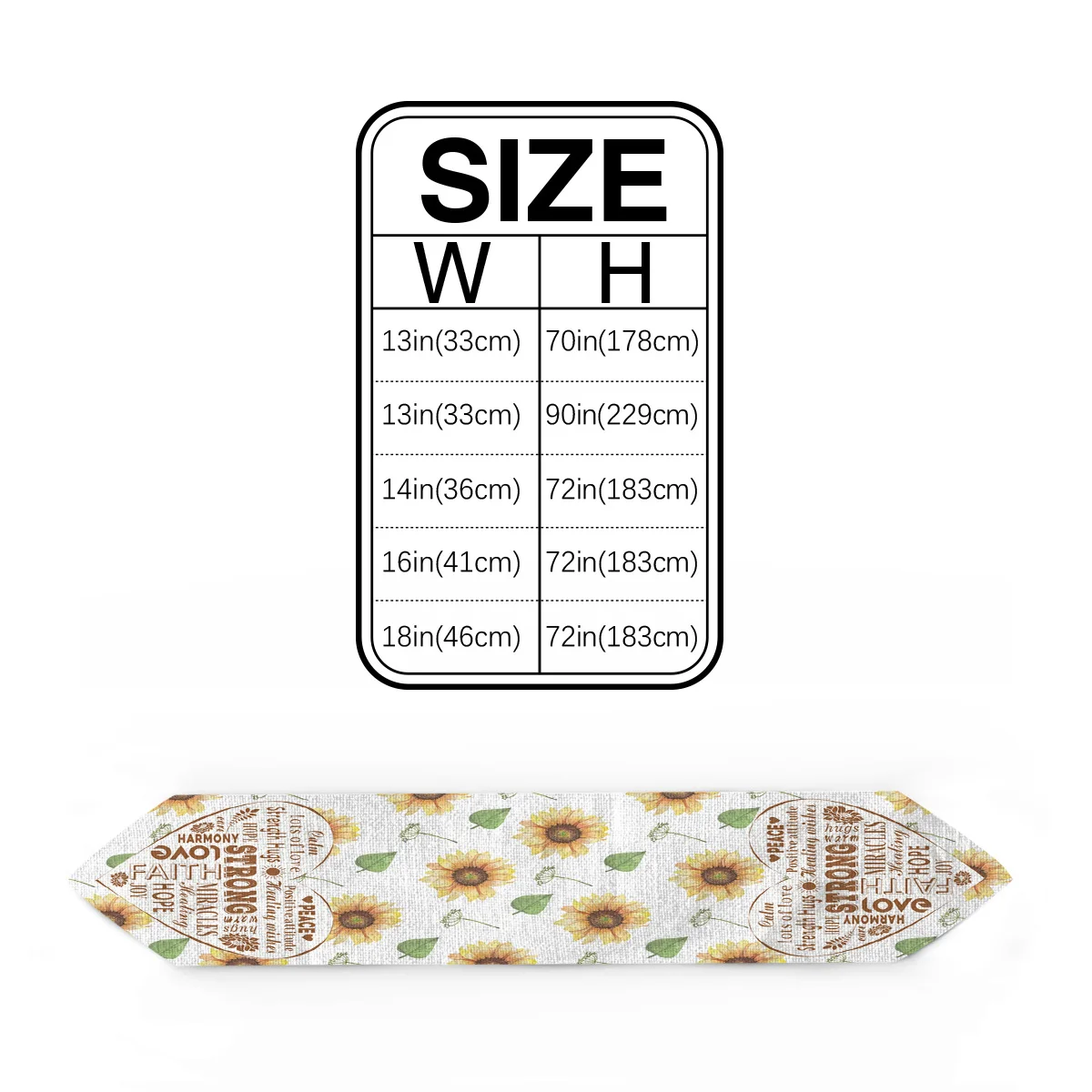 Sunflower Love Healing Words Warm Table Runners For Wedding Party Decoration Modern Runner Home Kitchen Decor | Дом и сад