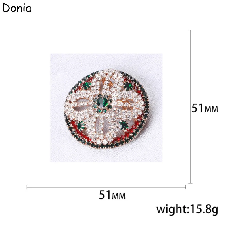 Женская круглая брошь в виде цветка с кисточкой