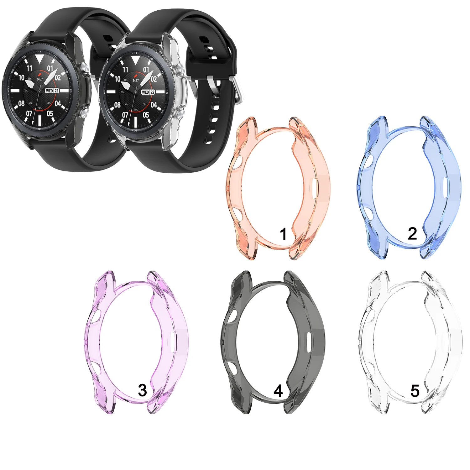 

TPU Transparent Protector Case Cover for Samsung Galaxy Watch 3 41mm 45mm