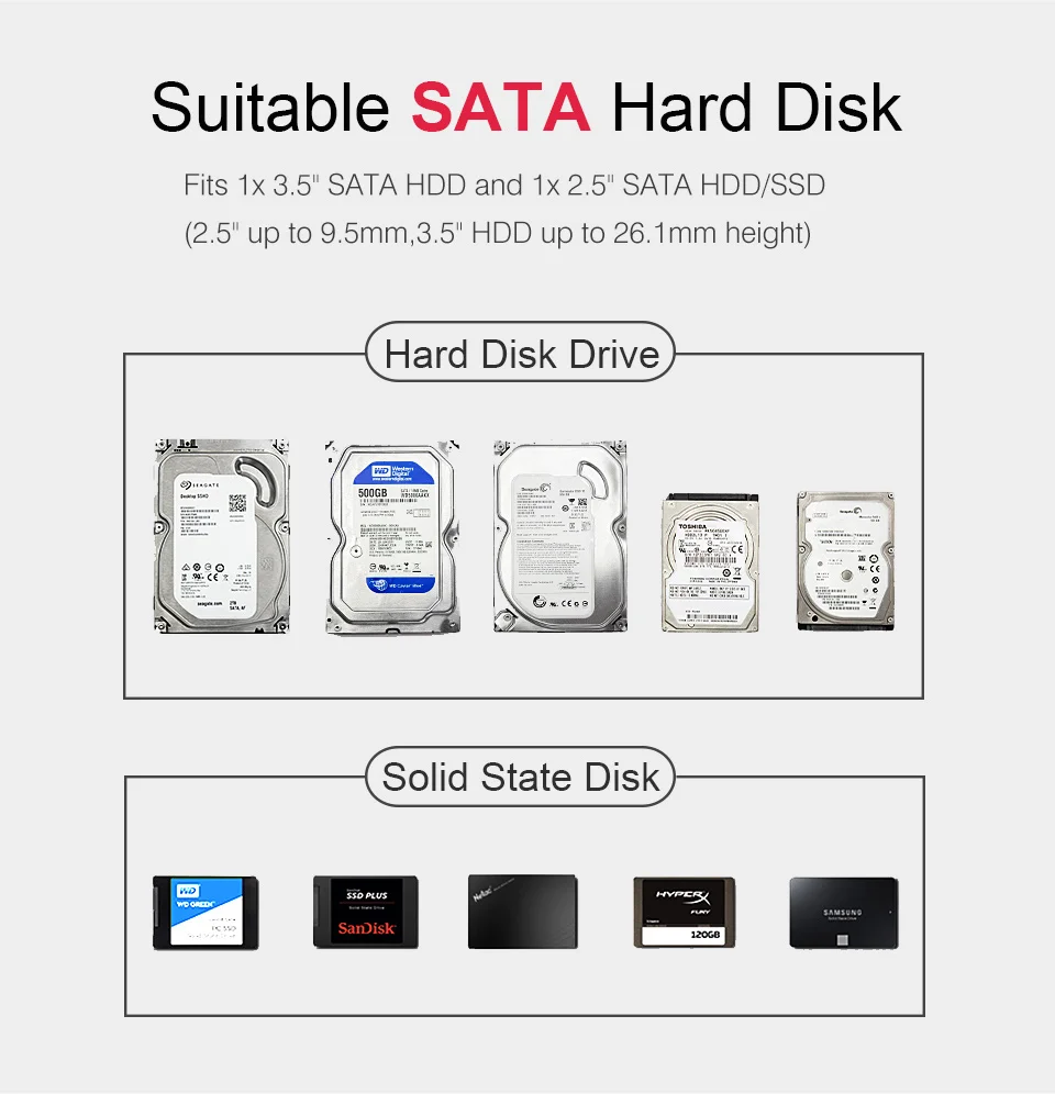 Алюминиевый корпус Uneatop 3,5 дюйма sata чехол для жесткого диска sata Корпус для жесткого диска 5,25 дюйма корпус для жесткого диска
