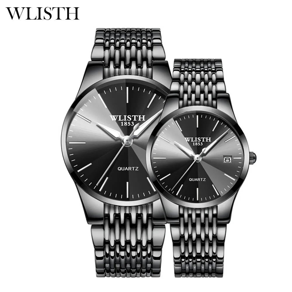 

Часы наручные для влюбленных, Кварцевые водонепроницаемые, из нержавеющей стали