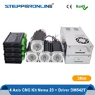 Комплект 4-осевого фрезерного станка с ЧПУ STEPPERONLINE, 3 Нм, Nema 23, шаговый двигатель 113 А, 250 мм и шаговый Драйвер DM542T и 2 шт. источника питания Вт, 36 В
