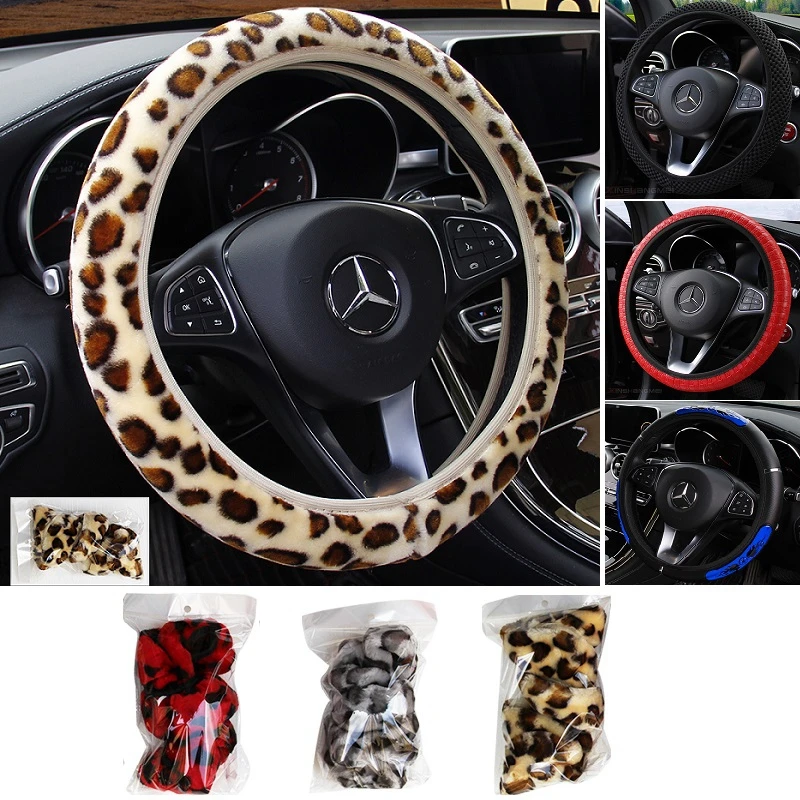 38 см пух нескользящий чехол рулевого колеса автомобиля для Mitsubishi Lancer 10 ASX Pajero X Ford