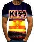 Новинка 2021, модная 3D футболка с надписью kiss band rock, забавная Мужская футболка, Повседневная рубашка с коротким рукавом и круглым вырезом, футболка в стиле хип-хоп