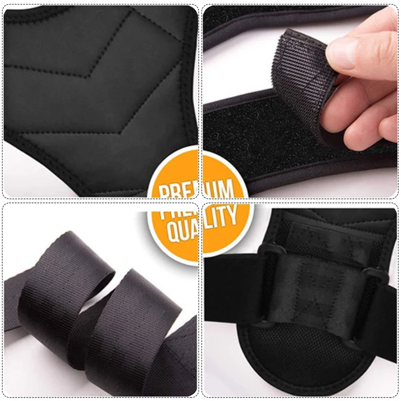 

2021 Back Correction Belt Adjustable Posture Correction Belt Posture Corrector Black One Size Adjustable High Density Webbing
