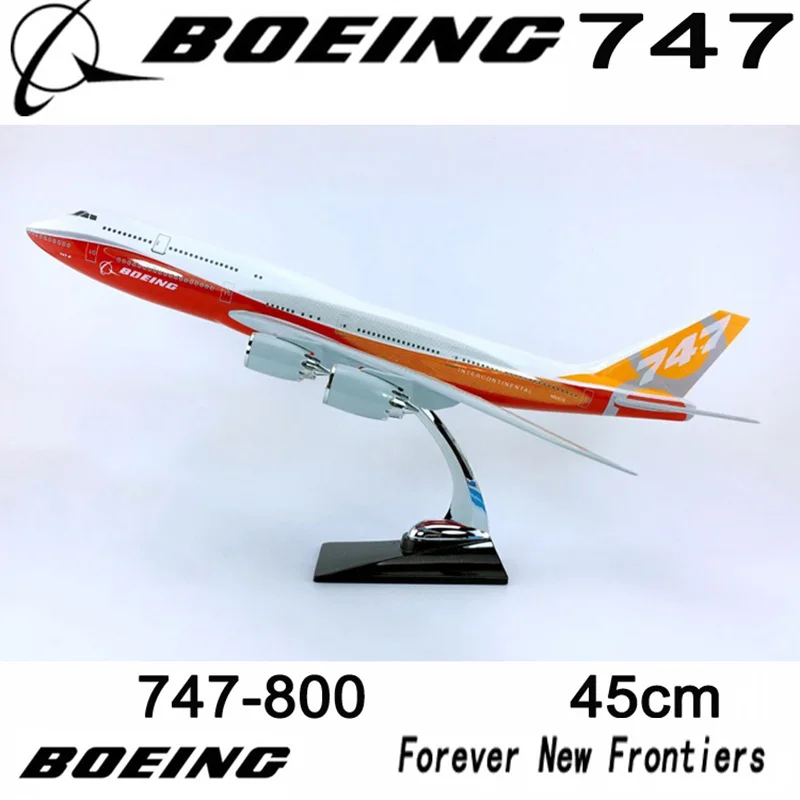 

45 см 1/150 масштаб Boeing B747-800 модель самолета литье под давлением пластиковый сплав самолет с базой коллекции самолет дисплей игрушка подарок