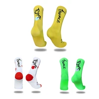 new cycling socks letter sports socks breathable compression outdoor pro competition bike socks men calcetines ciclismo