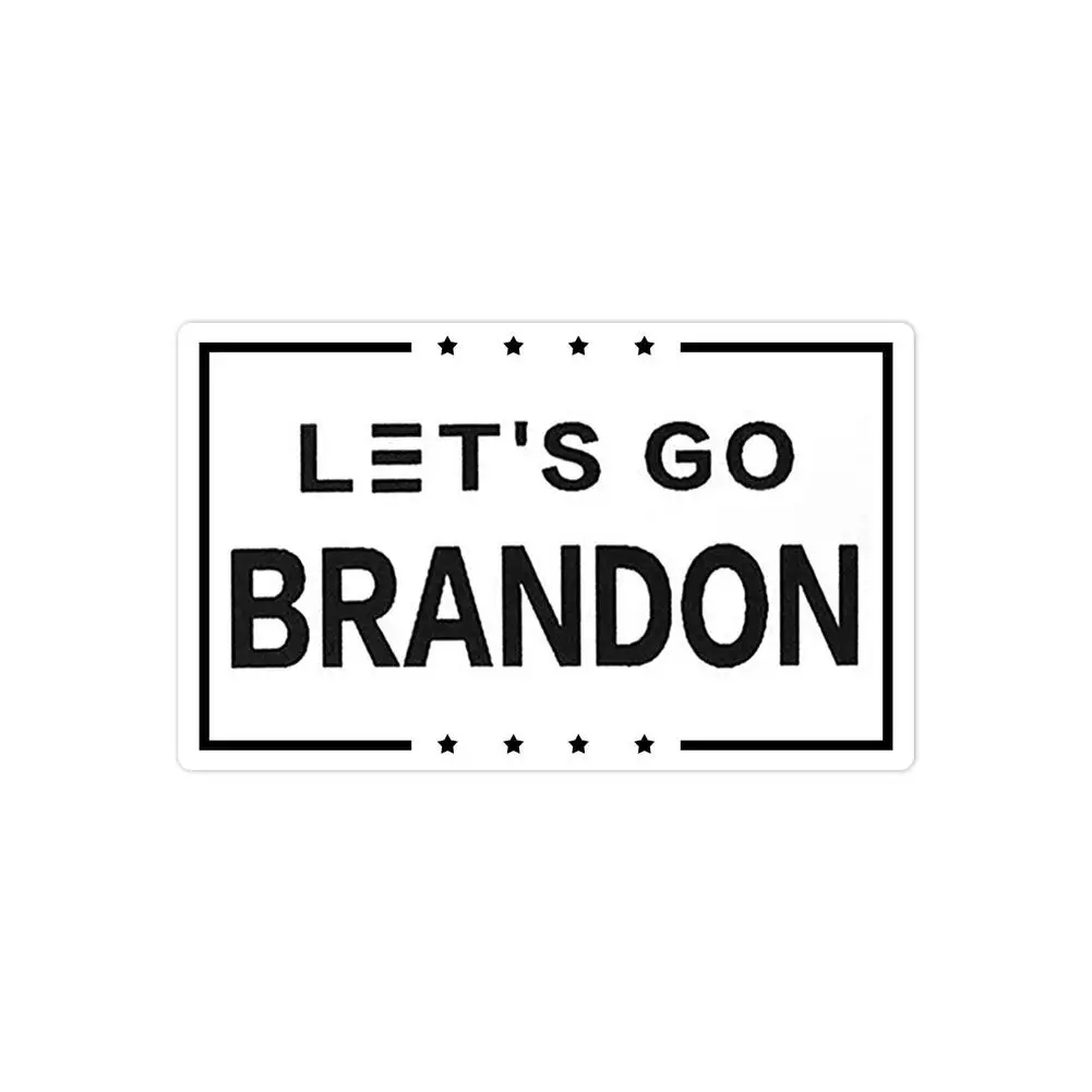 

Black Custom Let's Go Brandon Sticker 2.36*1.57in Vinyl Bumper Sticker Biden Stickers For Phone Case 100pcs Funny President Sti