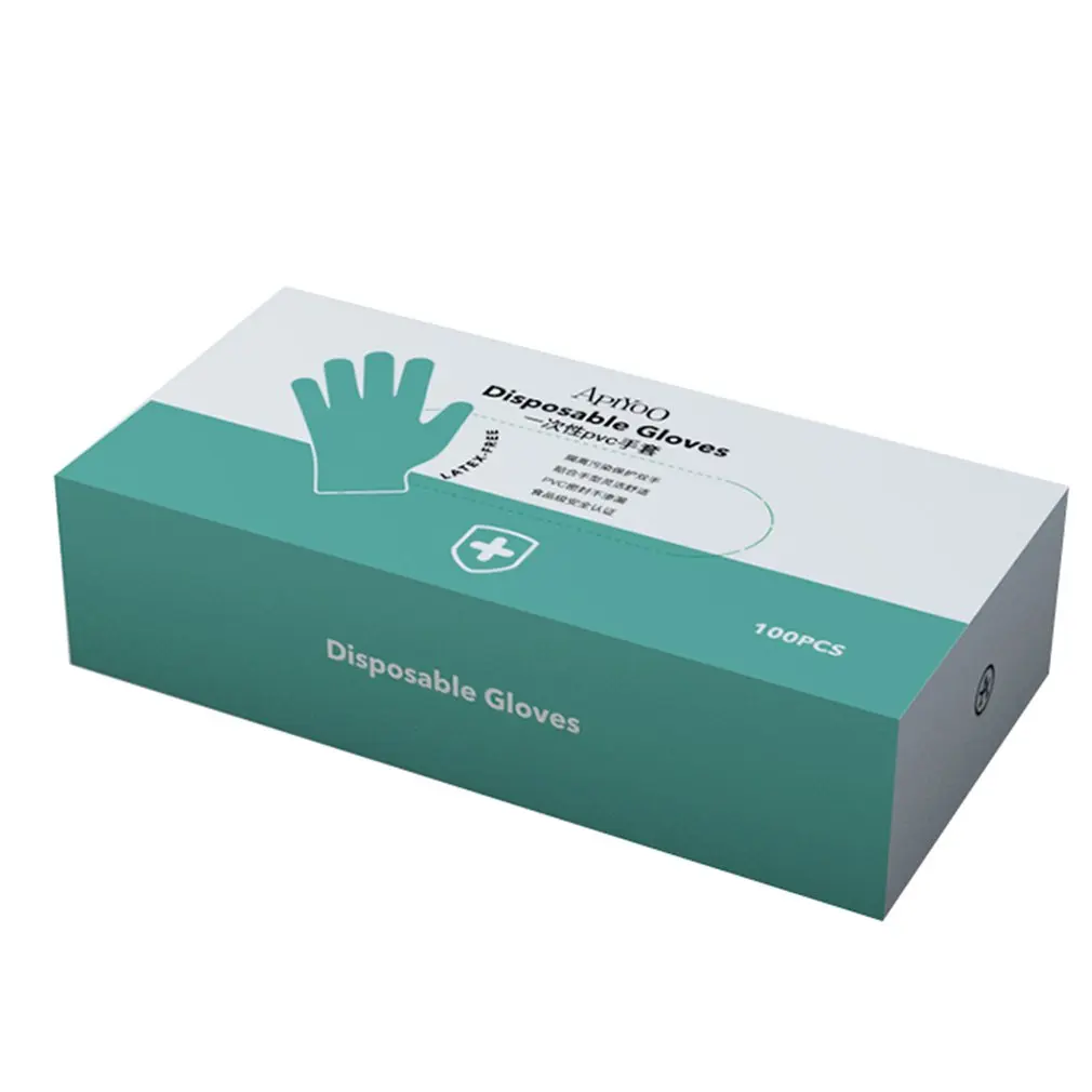 100 шт Защитные перчатки/одноразовые прозрачные ПВХ перчатки для тату красоты