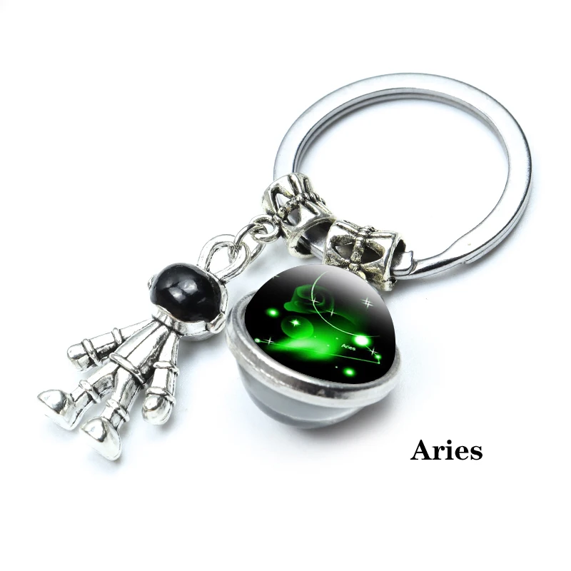 Брелок для ключей с 12 созвездиями украшение подвеской в виде робота космонавта