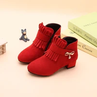 autumn winter children kids boots girls princess shoes girls boots winter wedding and party shoes pink red black 4 5 6 7 8 14t