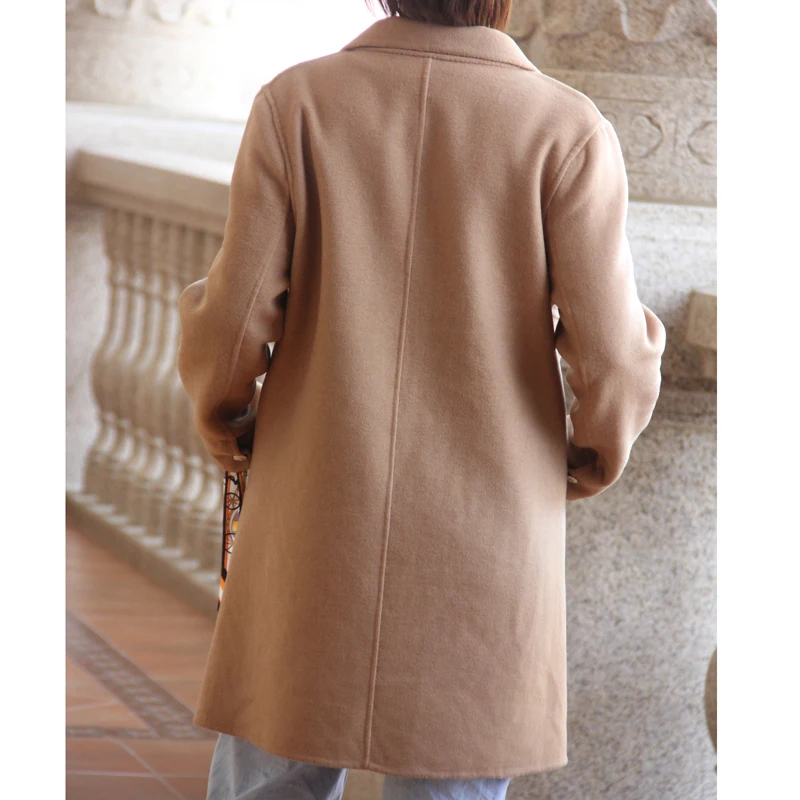 

woolen Coat Women's Clothing fashion overcoat female casual Long Wool Coat