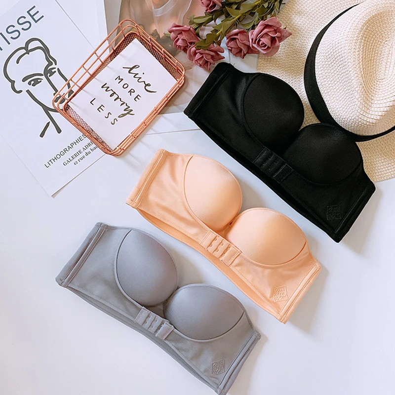 

Невидимый бюстгальтер пуш-ап без бретелек женское сексуальное нижнее белье бюстгальтер с открытой спиной бесшовный бюстгальтер нижнее бел...