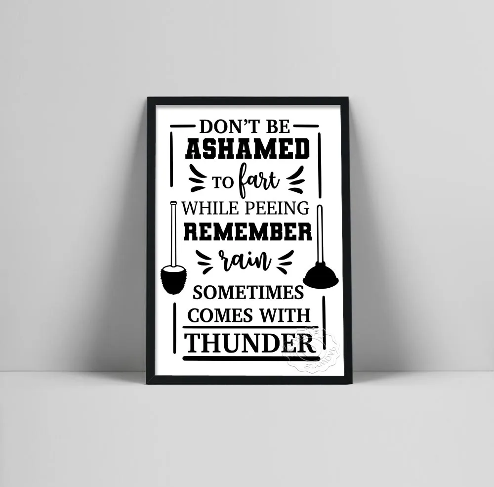 

Dont Be Ashamed Funny Inspirational Quotes Wall Art Canvas Painting Black White Wall Poster Prints For Living Room Home Decor