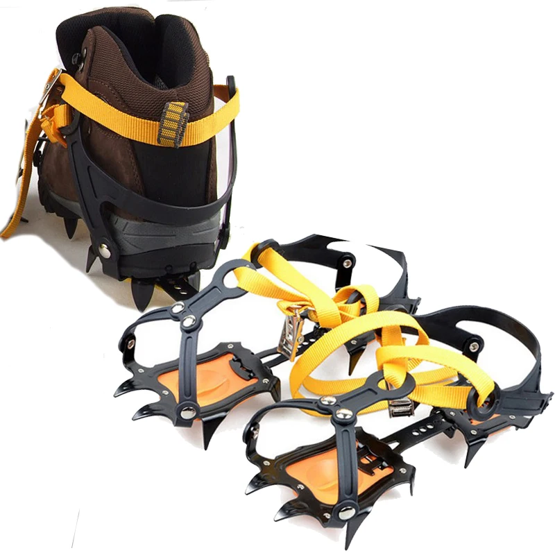 10 зубов ледяной захват Нескользящие скалолазание кошки бутсы покрытие обуви