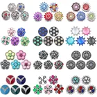 6 шт.лот оптовая продажа ювелирных изделий 18 мм кнопки смешанные Стразы Цветы металлические кнопки для браслета