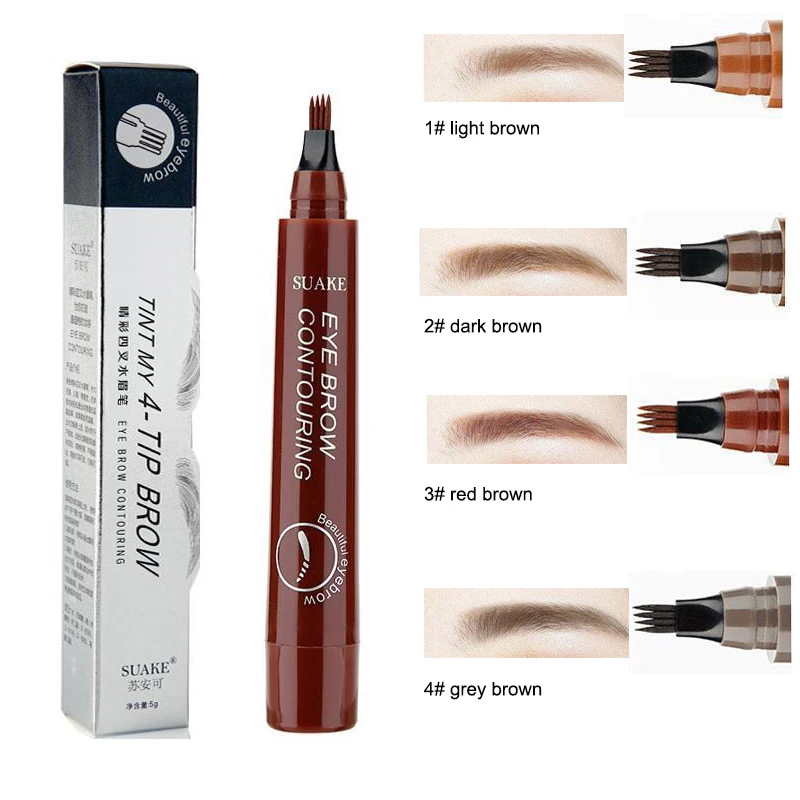 Водостойкий карандаш для бровей вилка с кончиком гель долговечная ручка тинт