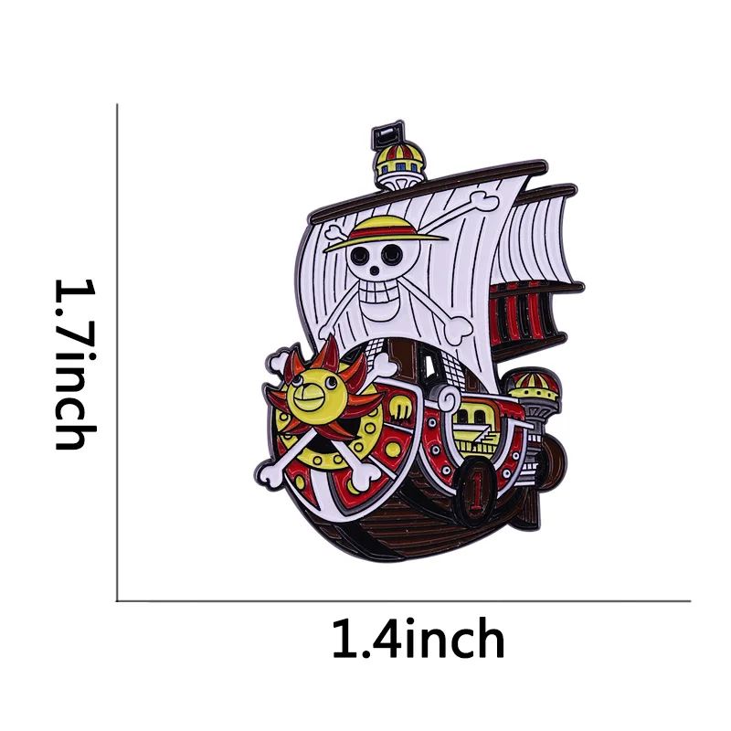 Тысяча солдат пиратский корабль брошь заколки эмаль металлические значки лацкан