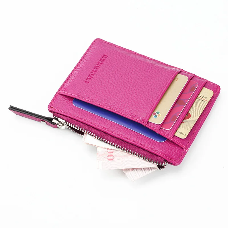 

Pu Leather Card Holder Slim Business Card Id Holder Credit Card Case Thin Small Wallet For Women Cardholder Sticker Black