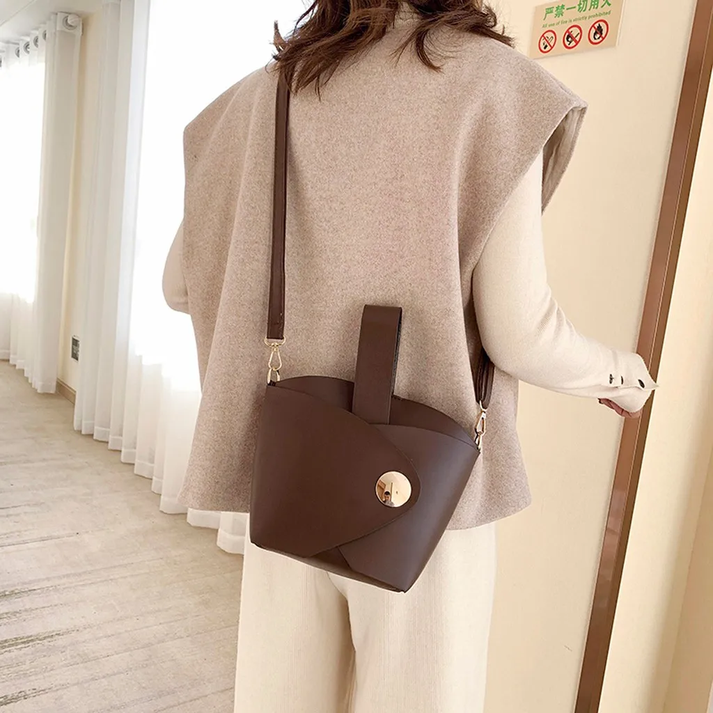 

Women Bag Solid Color PU Leather Large Capacity Shoulder Bag Luxury Lady Hand Bags Purse Pocket messenger bag Big Tote Sac Bols