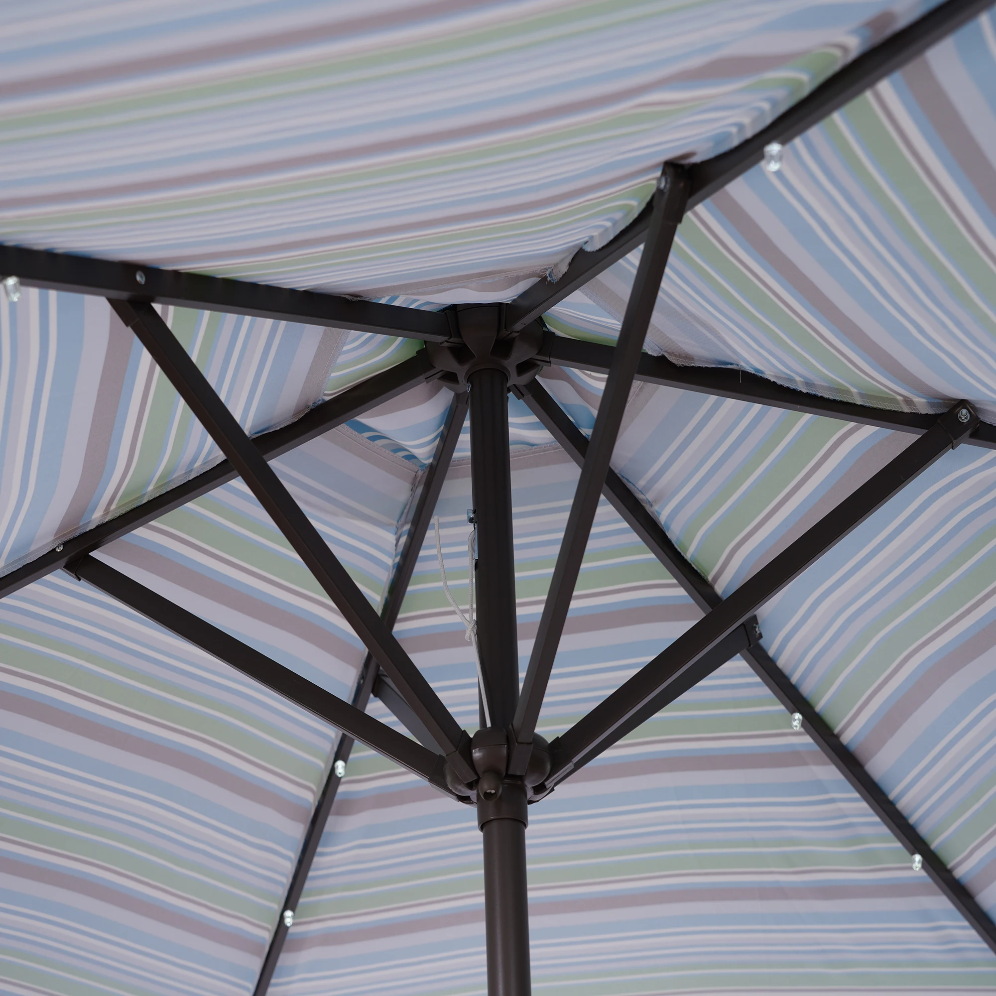 Paraguas de mesa de mercado para Patio al aire libre, sombrilla con bot&oacute;n de inclinaci&oacute;n y manivela, disponible en ee.uu.-4