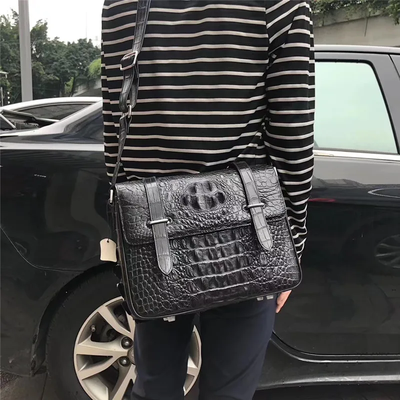 Шикарный дизайнерский мужской кошелек из натуральной крокодиловой кожи с