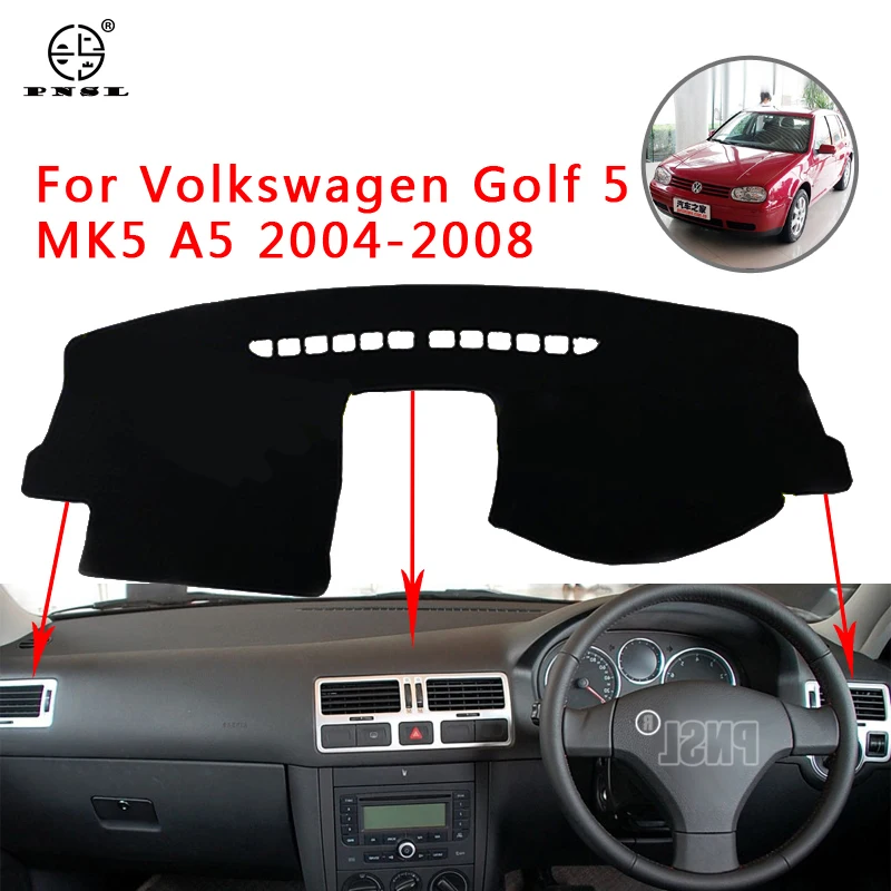PNSL коврик для приборной панели автомобиля Volkswagen Golf 5 MK5 A5 2004-2008 защита от солнца