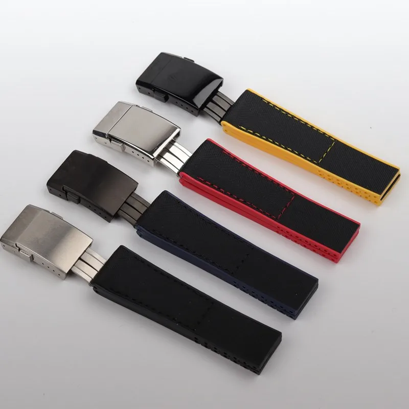 Ремешок нейлоновый для наручных часов резиновый браслет NAVITIMER WORLD Avenger navitimer 22 мм 24