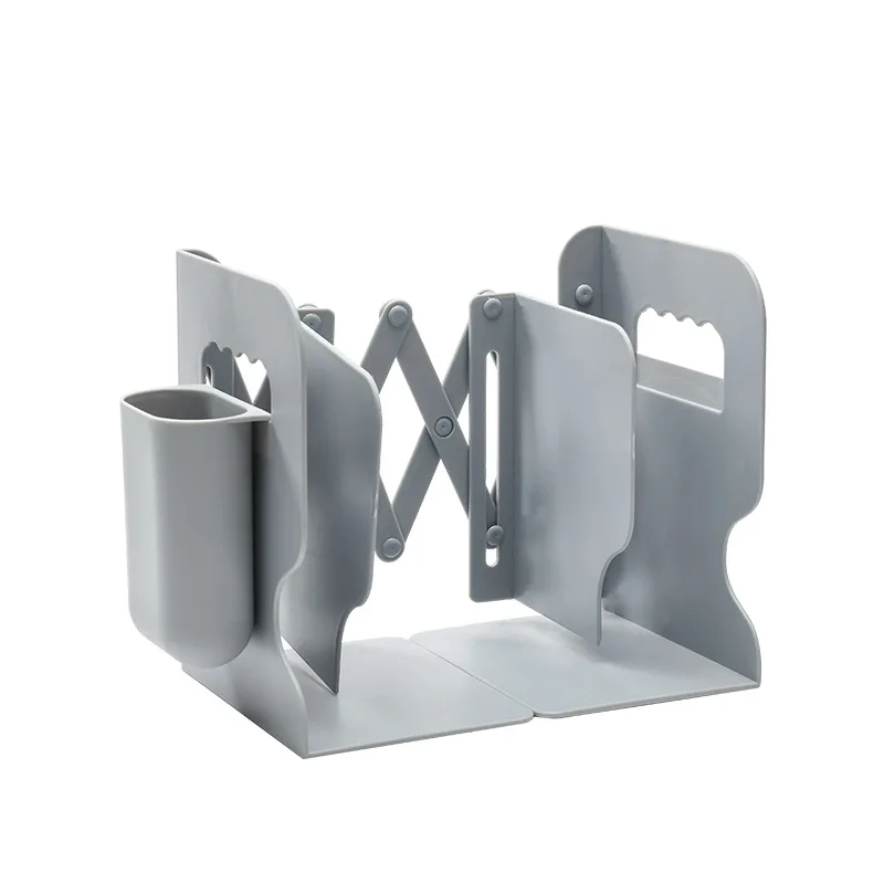 

Desk Organizer Retractable Bookends For Shelves Book Support Stand Adjustable Bookshelf With Pen Holder Office Accessories