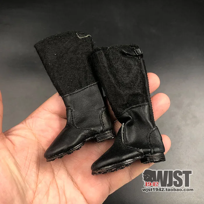 

1/6 Scale Trend Style World War II German Solider High-Tie Leather Boots Leather Shoes