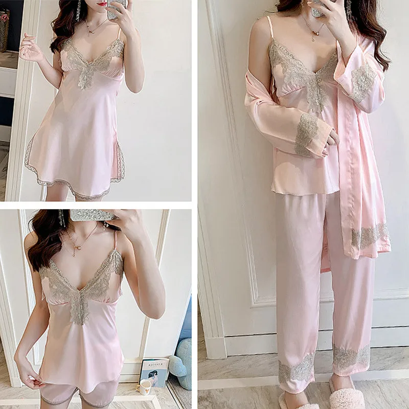 Новинка комплект из 5 предметов женская пижама Высококачественная пикантная