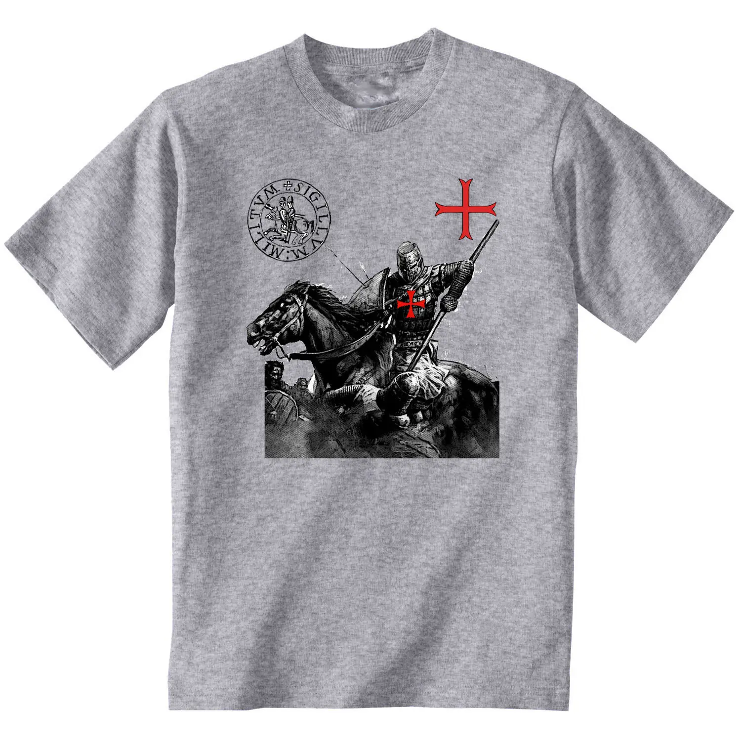 

Knight Templar Crusader T-Shirt. Summer Cotton Short Sleeve O-Neck Mens T Shirt New S-3XL