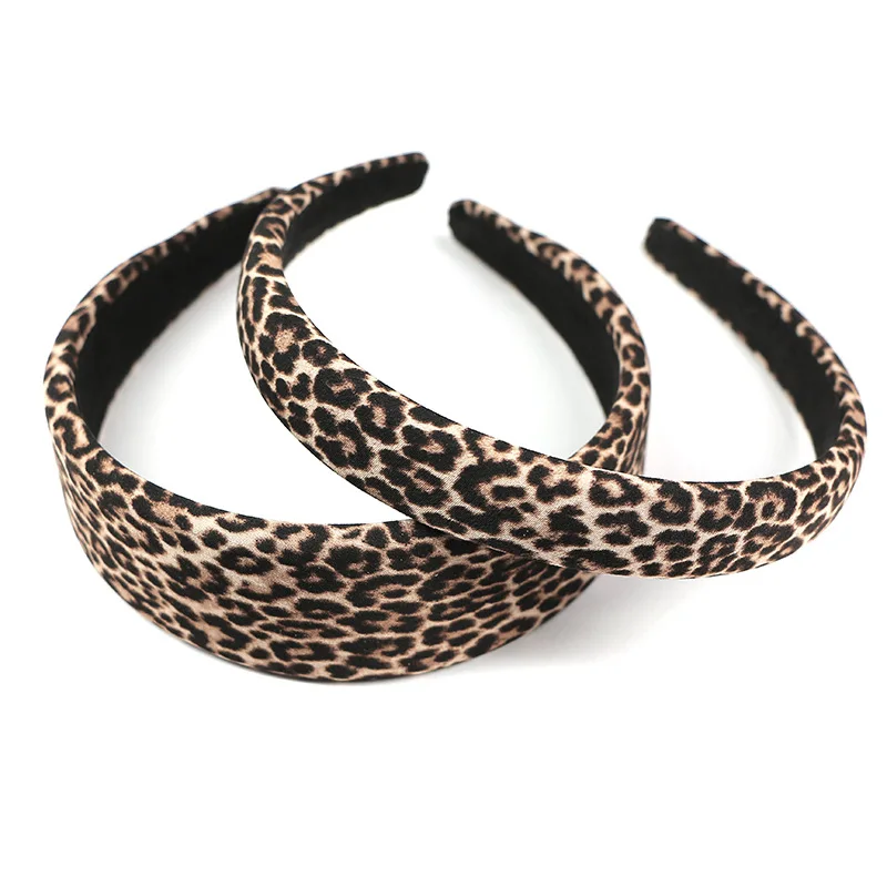 

2021 Basic women Little Leopard hairbands girl's Vacation Sponge headbands lady's headwear hair accessories