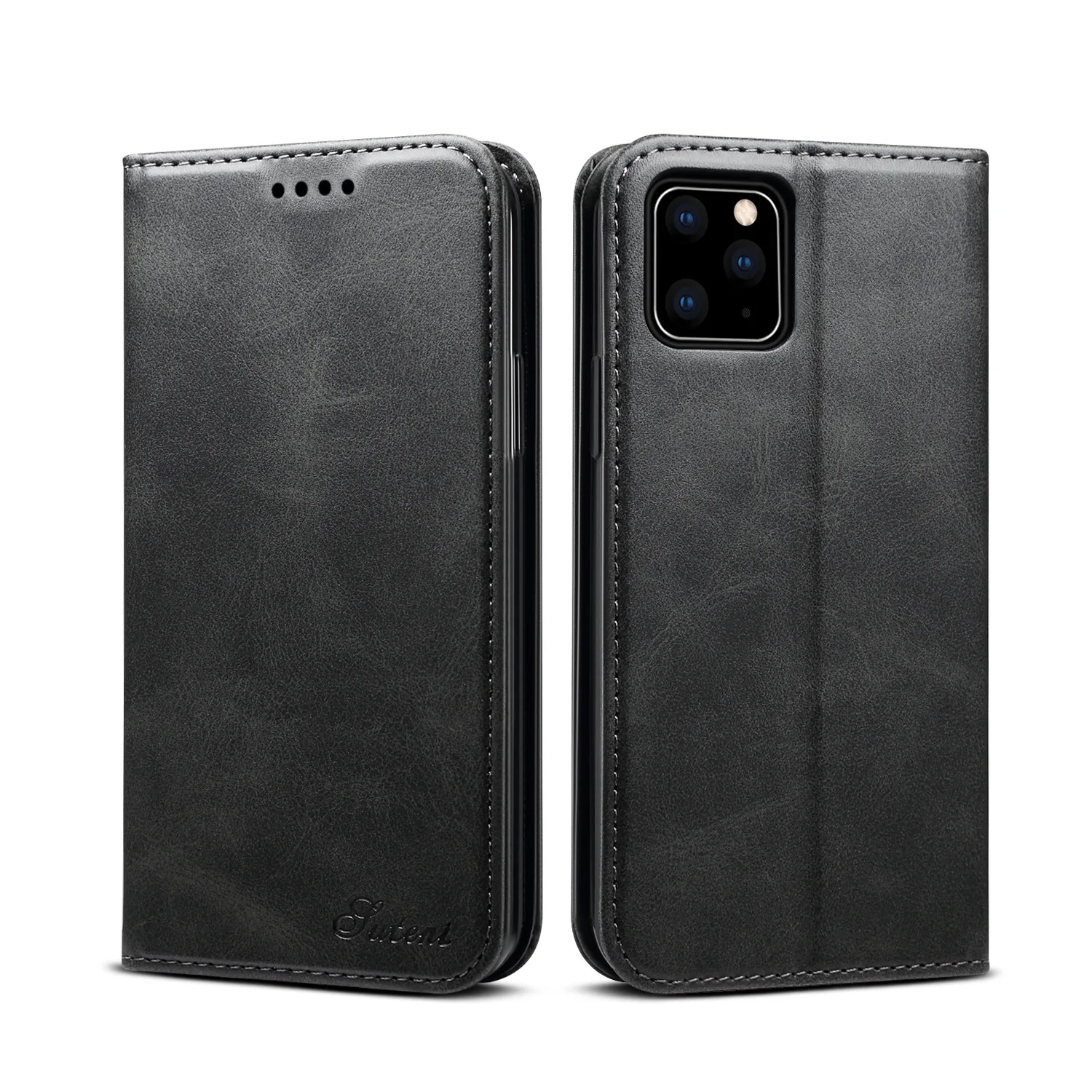 Роскошный деловой кожаный чехол-книжка с бумажником для IPhone 12 Mini 11Pro 11 Pro Max 8 7 Plus
