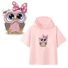 Наклейки на одежду с мультяшными животными для девочек, термоклейкие нашивки сделай сам, термоклейкие нашивки для одежды, футболок для мальчиков и девочек, декоративные аппликации