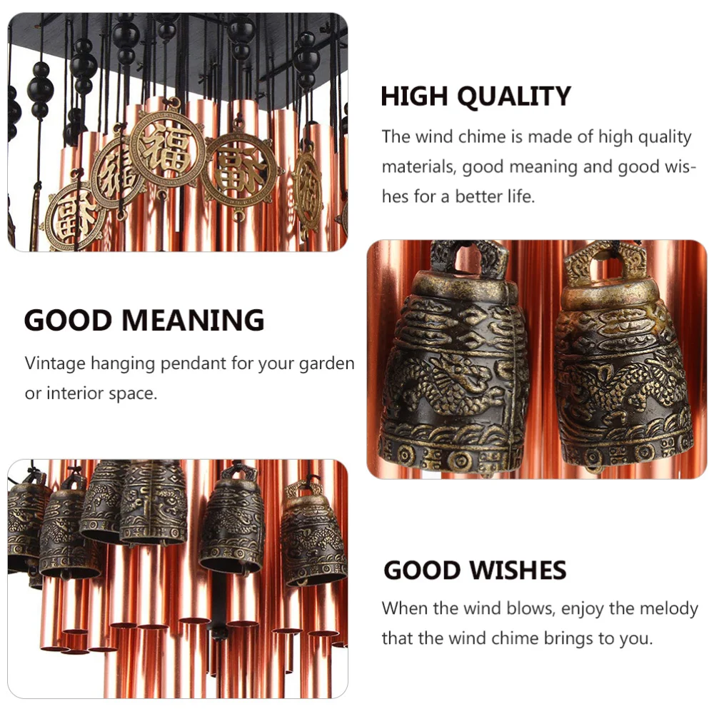 

1pc Retro Home Decoration Creative Wind Chime Pendant Garden Hanging Adornment