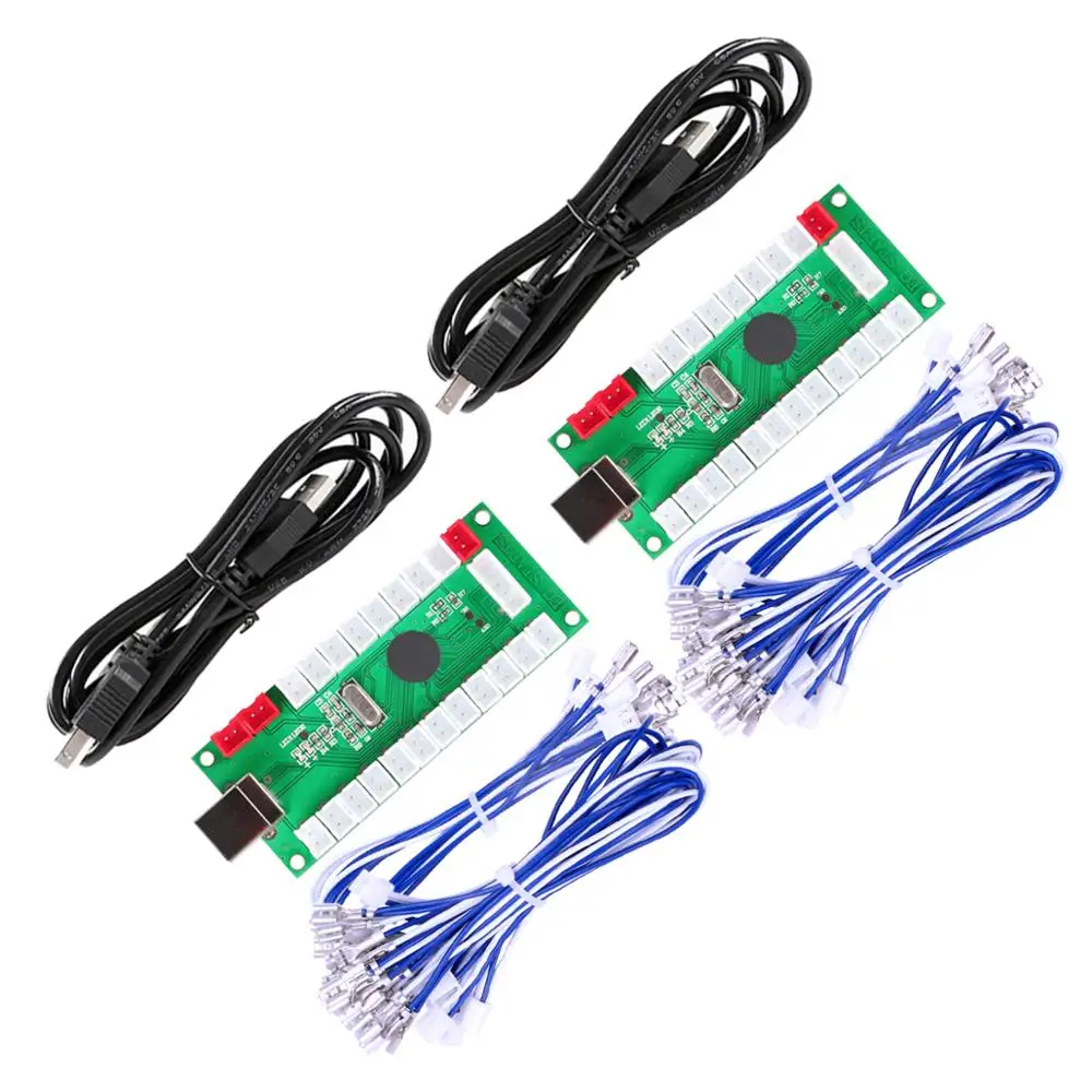 2x USB энкодер с нулевой задержкой для джойстика ПК и кнопок аркадных комплектов Happ